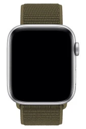 Apple Watch 38mm Uyumlu Kayış Spor Loop Kordon Komando Yeşili thumbnail 3