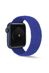Apple Watch 42mm Knitting Braid Medium Kordon Mavi - 1