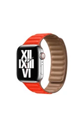 Apple Watch 42mm Segment Deri Kordon Kırmızı thumbnail 1