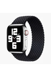 Siyah Apple Watch 38mm Braid Medium Kordon - 1