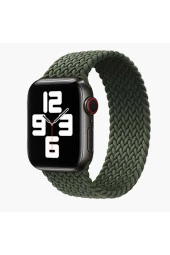 Apple Watch 44 mm Braid Large Yeşil Kordon - 1