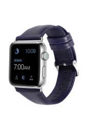 Apple Watch 44mm Deri Kordon Lacivert thumbnail 1