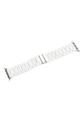 Apple Watch 44mm Metal Seramik Kordon Beyaz - 2