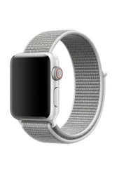 Apple Watch 38mm Bilekli Kumaş Kayış Kordon Gri thumbnail 2