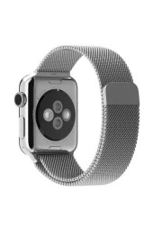 Apple Watch Için 44mm Mıknatıslı Metal Kayış Kordon Gümüş Ent thumbnail 2