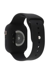 Apple Watch Için 44mm Full Silikon Koruma Kordon Siyah Ent thumbnail 2