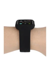 Apple Watch Için 44mm Full Silikon Koruma Kordon Siyah Ent thumbnail 3