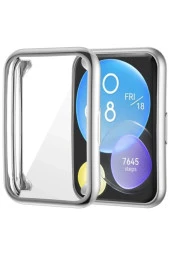 Huawei Watch Fit 2 Ile Uyumlu Tpu Çerçeveli Tam Kapatan Ekran Koruyucu Çerçeve Kılıf thumbnail 1