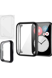 Huawei Watch Fit 2 Ile Uyumlu Tpu Çerçeveli Tam Kapatan Ekran Koruyucu Çerçeve Kılıf thumbnail 3