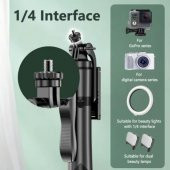 Profesyonel Tripod Ve Selfie Çubuğu L16 Bluetooth Uzaktan Kumandalı 153 cm Ayarlanabilir Tripod - 5