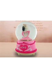 Işıklı Müzikli Kar Püskürtmeli Büyük Boy Pilli Kar Küresi 16x32 No-43 - 1
