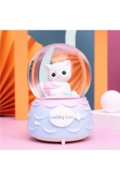 Işıklı Müzikli Kar Püskürtmeli Büyük Boy Pilli Kar Küresi 16x32 No-35 thumbnail 1