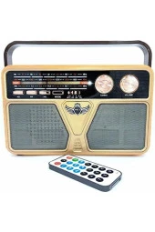 Retro Radyo Bluetooth Speaker Ve Hoparlör Ahşap Kaplama Kumandalı USB Girişli CV-5070BT - 2
