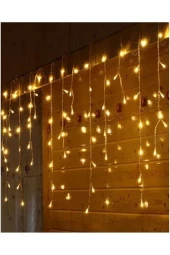 Led Perde Işık Fişli Özel Günler Kutlama Dekoratif 12 Saçaklı 216 Led Lambalı 3*2 Metre - 3
