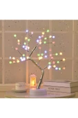 Led Lamba Bonsai Tasarım Mini Ağaç 2 Fonksiyon Bükülebilir kolay Dallar Dokunmatik LED Ağaç -M60LM- - 5