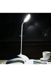 Mandallı Aydınlatma Kitap Okuma Ve Başucu Masa Lambası Dokunmatik Şarjlı Led Işık Beyaz - 5