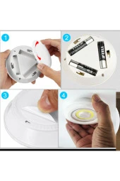 3lü Dekoratif Kablosuz Uzaktan Kumandalı Pilli Wn-1186 Spot Led Lamba - 3