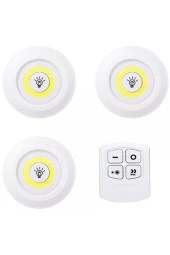 3lü Dekoratif Kablosuz Uzaktan Kumandalı Pilli Wn-1186 Spot Led Lamba - 4