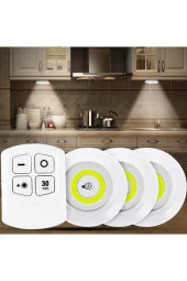 3lü Dekoratif Kablosuz Uzaktan Kumandalı Pilli Wn-1186 Spot Led Lamba - 1