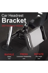 Araba Koltuk Arkası Telefon ve Tablet Tutucu 360 Derece Dikey ve Yatay 4 inç -11 inç Arası NRT-082 thumbnail 1