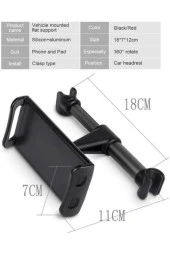Araba Koltuk Arkası Telefon ve Tablet Tutucu 360 Derece Dikey ve Yatay 4 inç -11 inç Arası NRT-082 thumbnail 3