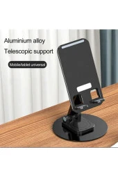 Ayarlanabilir Tablet /cep Telefonu Standı 360 Derece Dönebilen Alüminyum Masaüstü Telefon Tutucu thumbnail 3