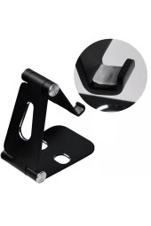 Komple Alüminyum Ayarlanabilir Katlanabilir Ergonomik G50 Telefon Tutucu Standı Desk Holder Siyah thumbnail 5