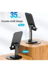 Ayarlanabilir Tablet /cep Telefonu Standı 360 Derece Dönebilen Alüminyum Masaüstü Telefon Tutucu thumbnail 7