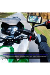 Motosiklet Telefon Tutucu Su Geçirmez Fermuarlı Kılıf Xl Boy 6.7 Inç Kadar Uyumlu thumbnail 3