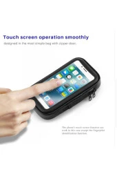 Motosiklet Telefon Tutucu Su Geçirmez Fermuarlı Kılıf Xl Boy 6.7 Inç Kadar Uyumlu thumbnail 4