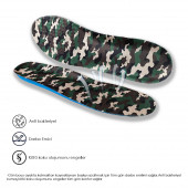 Askeri Tabanlık, Kamuflaj Desenli, Yumuşak Ayakkabı Tabanlığı, Memory Foam Tabanlık - 2