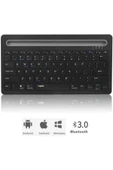 Bluetooth 3.0 Ultra İnce Klavye Şarjlı Mac/win/android/ios Uyum Tablet Standlı Kablosuz Klavye K6100 - 5