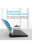 Bluetooth 3.0 Ultra İnce Klavye Şarjlı Mac/win/android/ios Uyum Tablet Standlı Kablosuz Klavye K6100 - 6