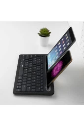 Bluetooth 3.0 Ultra İnce Klavye Şarjlı Mac/win/android/ios Uyum Tablet Standlı Kablosuz Klavye K6100 - 4