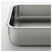 Metal Fırın Kabı, Paslanmaz Çelik MeridyenDukkan 26x20 cm Fırın-Barbekü Kızartma Kabı - 4