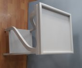 Fiskos 13202 Çiçeklik 4Ayak kare spiral Model MDF Parlak Ahşap ayak Parlak Beyaz - 1