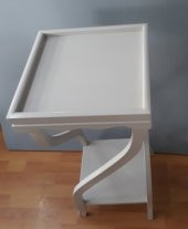 Fiskos 13202 Çiçeklik 4Ayak kare spiral Model MDF Parlak Ahşap ayak Parlak Beyaz - 2