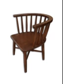 Sandalye 12560 OMURGA Model Kayın Retro Bambu Ayak Parlak ceviz renk El Yapım thumbnail 2