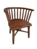 Sandalye 12560 OMURGA Model Kayın Retro Bambu Ayak Parlak ceviz renk El Yapım thumbnail 1