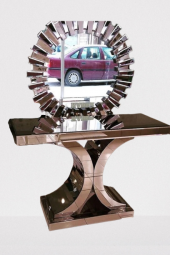 Dresuar 12598 GÜNEŞ Sanel Klasik Model Ters Hilal Komple Cam ayna kaplama el yapı - 6