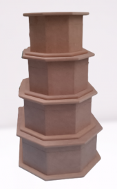 Hobi 12238 Dekoratif Model Makyaj Kutu Set Dörtlü HAM Ahşap MDF El Yapımı - 1