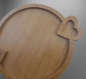 Sunum Tabak 12232 Tepsi Model Ahşap MDF Lam 1 Göz 4 Adet El Yapım - 5