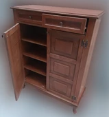 Ayakkabılık 12228 Kare Çok Amaç Model kayın aslan ayak Parlak Ceviz 2Kap El Yapım thumbnail 4