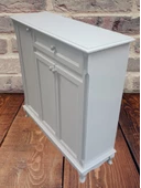 Ayakkabılık 12225 Klasik Kayın Avangart Aslan Ayak Parlak Beyaz 3Kapak El Yapım - 3