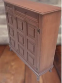 Ayakkabılık 12227 Kareli Balon Klasik Model Kayın Aslan Ayak Parlak Ceviz El yapı - 1