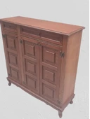 Ayakkabılık 12227 Kareli Balon Klasik Model Kayın Aslan Ayak Parlak Ceviz El yapı - 4