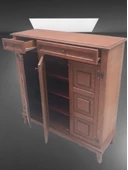 Ayakkabılık 12227 Kareli Balon Klasik Model Kayın Aslan Ayak Parlak Ceviz El yapı - 7