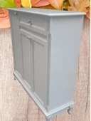 Ayakkabılık 12225 Klasik Kayın Avangart Aslan Ayak Parlak Beyaz 3Kapak El Yapım - 4