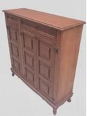 Ayakkabılık 12227 Kareli Balon Klasik Model Kayın Aslan Ayak Parlak Ceviz El yapı - 2