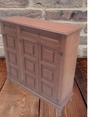 Ayakkabılık 12227 Kareli Balon Klasik Model Kayın Aslan Ayak Parlak Ceviz El yapı - 3